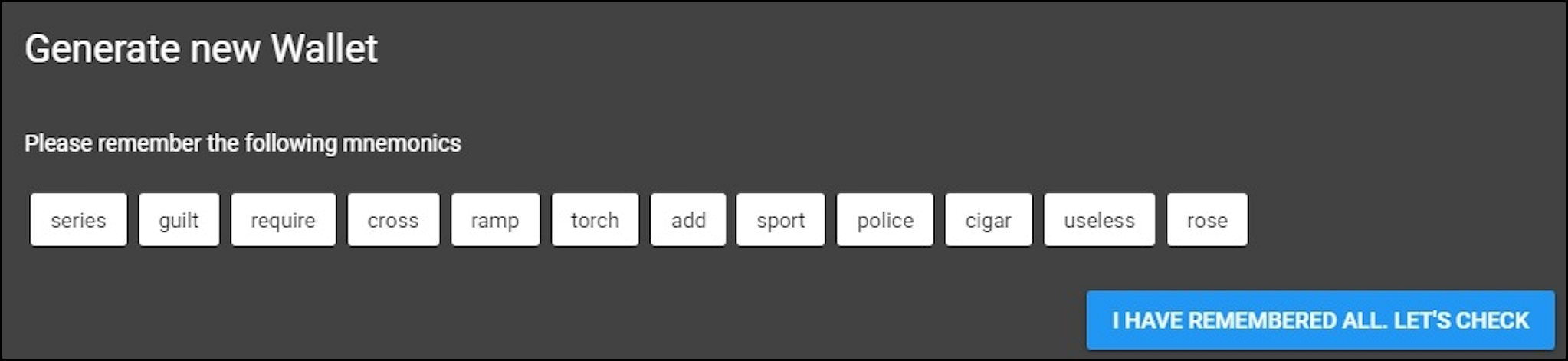 6. Generate Seed Words