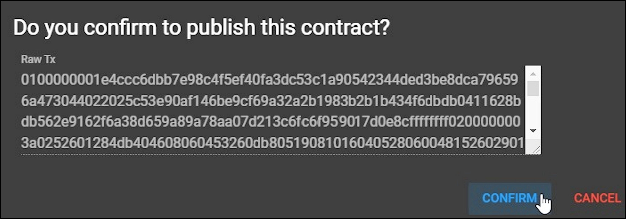 2019-16 Do you confirm to publish this contract