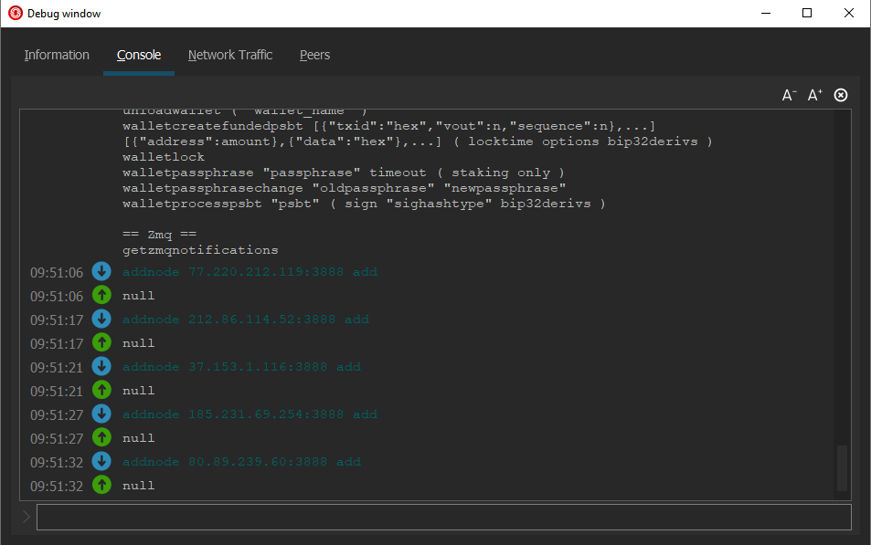 addnode Windows OS